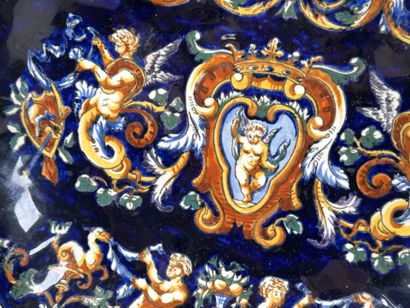 GIEN.
Renaissance model.
Polychrome earthenware...