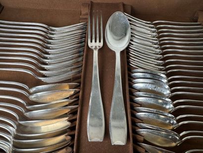 WISKEMANN silverware, Brussels.
Large silver-plated...