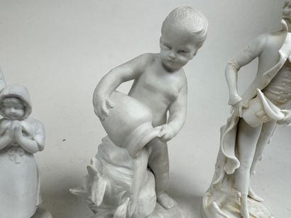 After FALCONNET. 
Angelot with amphora. 
Porcelain...