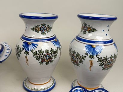 MONTAGNON in Nevers. 
Important glazed earthenware...