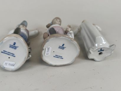 LLADRO in BARCELONA. 
Set of three polychrome...