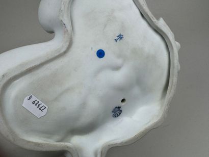 KARL ENS.
Naiad with mirror. 
Partially glazed...
