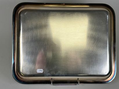 CHRISTOFLE.
Small rectangular silver-plated...