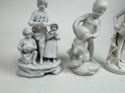 After FALCONNET. 
Angelot with amphora. 
Porcelain...