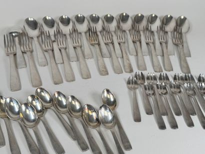 ERCUIS.
Part of a silver-plated menagère,...