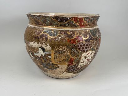 JAPAN, SATSUMA.
A large polychrome and gold...