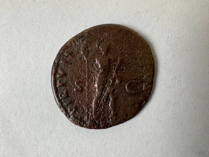 DOMITIAN As, 90-91, Rome copper.
Centered...