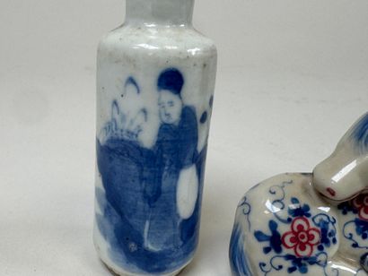 ASIA, 20th century.
Three polychrome porcelain...