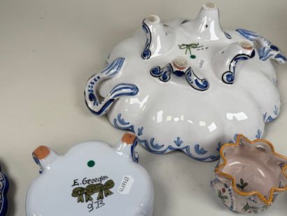 MONTAGNON in Nevers. 
Important glazed earthenware...