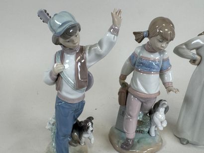 LLADRO in BARCELONA. 
Set of three polychrome...