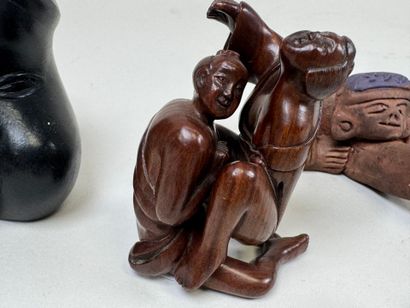 Lot of three erotic subjects featuring an...