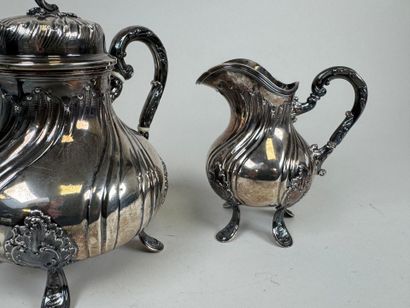 Silver 950/1000 and ivory cream jug with...