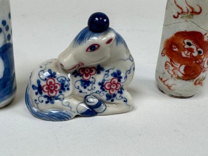 ASIA, 20th century.
Three polychrome porcelain...