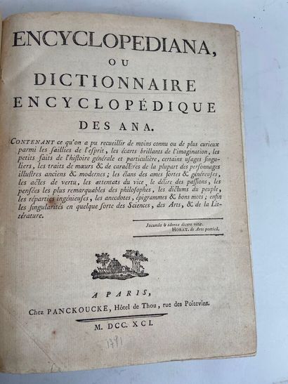 Encyclopediana ou dictionnaire encyclopédique...