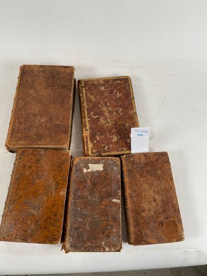 [DIVERS XVIIIe]
5 vol. in-12 or in-8, contemporary...