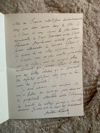 [AUTOGRAPHE ANATOLE FRANCE]
L.A.S. de 2 pages...