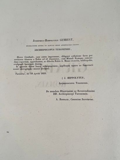 [2 ANTIPHONARIES]
Graduel romain contenant...