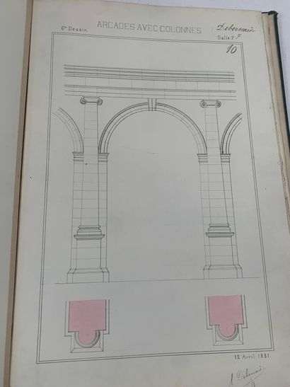 Album grand in-folio en demi-toile intitulé...