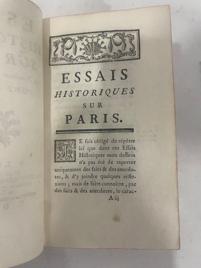 SAINTFOIX Essais historiques sur Paris, 3rd...