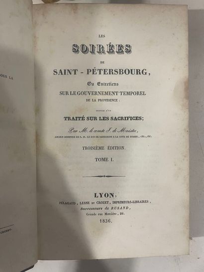 [MISCELLANEOUS XIXth]
- Joseph de MAISTRE
Les...