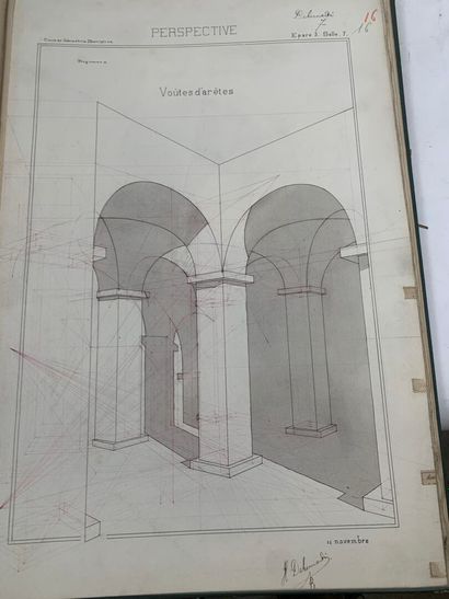 Album grand in-folio en demi-toile intitulé...