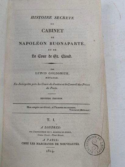 GOLDSMITH
Histoire secrète du Cabinet de...