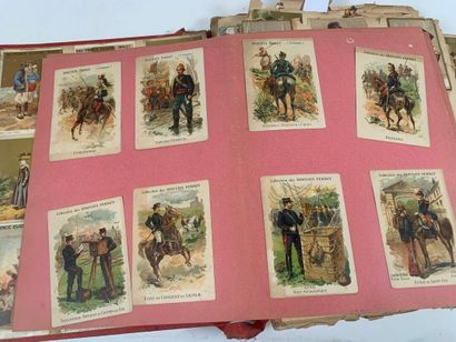 Album chromo petit in-folio très usagé avec...