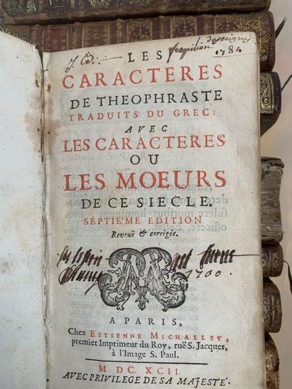 18th century bindings, approx. 20 volumes
in-12...