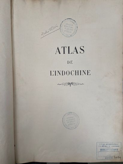 ATLAS DE L'INDOCHINE AU 1000.000e
1928. In-folio...