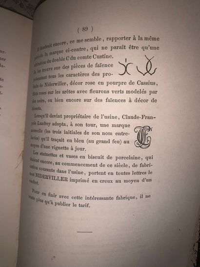 [CERAMIQUE]
Darcel, Notice des fayences peintes...