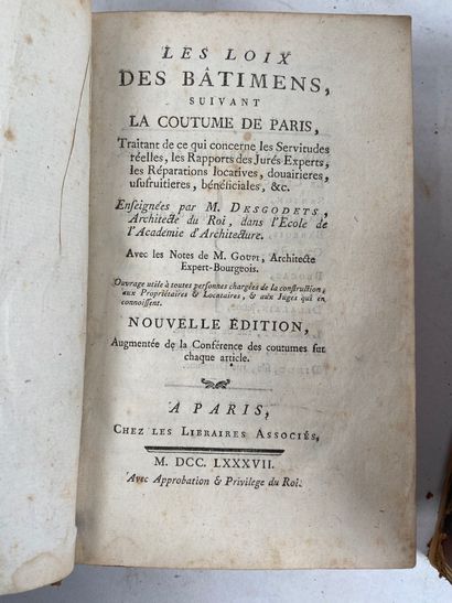 [DIVERS XVIIIe]
5 vol. in-12 or in-8, contemporary...