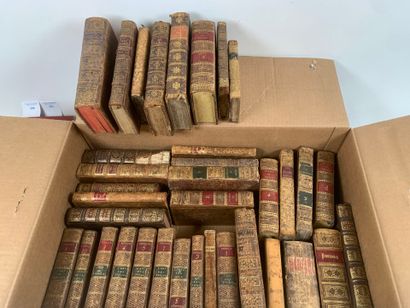 18th - 19th century bindings, around 35 worn...