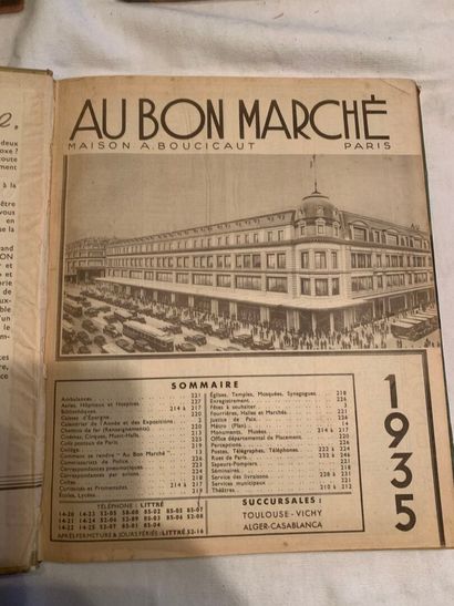 AGENDAS ANCIENS ILLUSTRÉS
Bon Marché 1935...