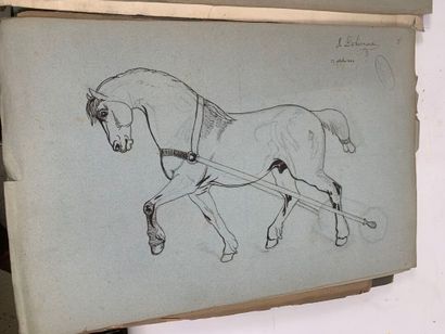 Album grand in-folio en demi-toile intitulé...