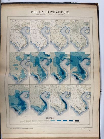 ATLAS DE L'INDOCHINE AU 1000.000e
1928. In-folio...