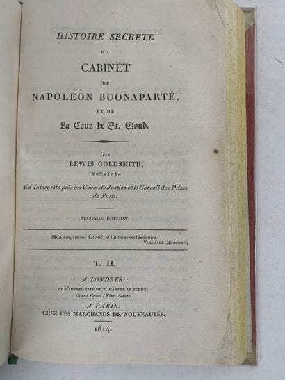 GOLDSMITH
Histoire secrète du Cabinet de...