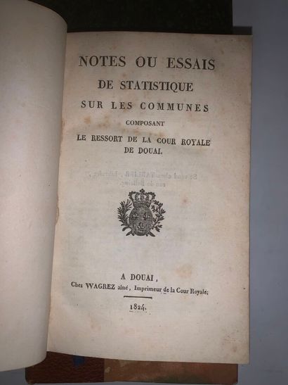 [DOUAI]
Notes ou essais de statistiques sur...