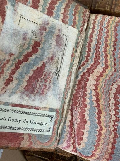 18th-century binding, approx. 25 volumes,...