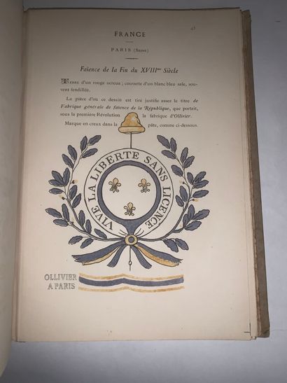 [CERAMIQUE]
Darcel, Notice des fayences peintes...