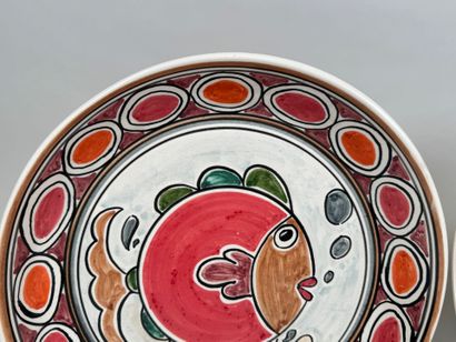 Flavio TOSTO, 20th century.
Two polychrome...