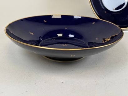 SEVRES.
Pair of porcelain bowls on a blue...