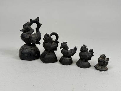 THAILAND, 20th century.
Lot of five opium...