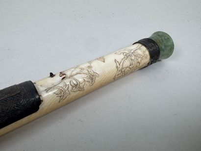 CHINA, 20th century.
Opium pipe in chased...