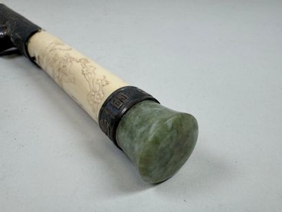 CHINA, 20th century.
Opium pipe in chased...