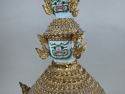 THAILAND, 20th century.
Polychrome wood mask...