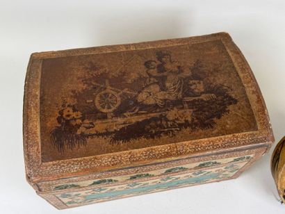 Large box for doll's clothes in boiled cardboard...