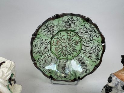 Lot including:
- LANGEAIS, 20th century.
Cream...