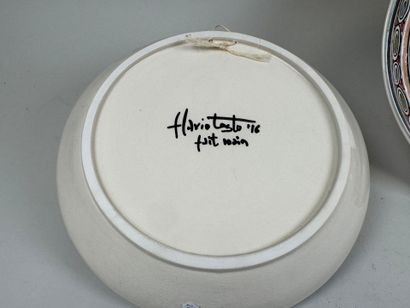 Flavio TOSTO, 20th century.
Two polychrome...