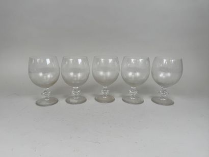 DAUM France.
Suite of 5 cut crystal tasting...