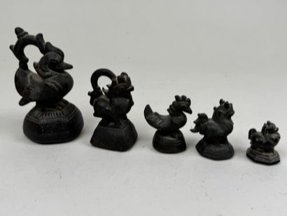 THAILAND, 20th century.
Lot of five opium...